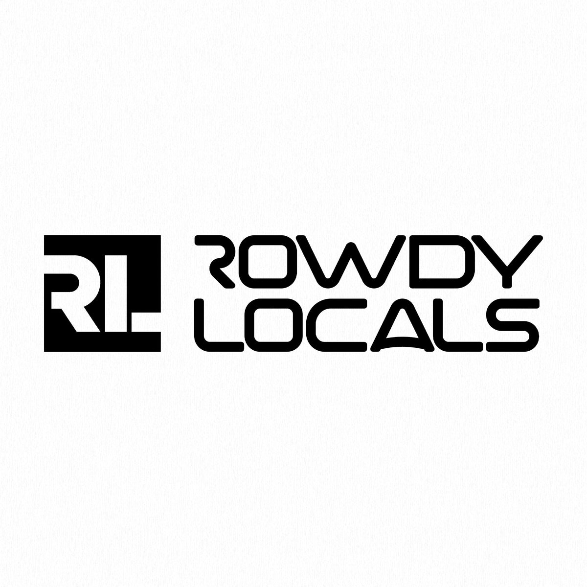 Rowdy Locals Minimalist Block White Tee | Unisex T-Shirt