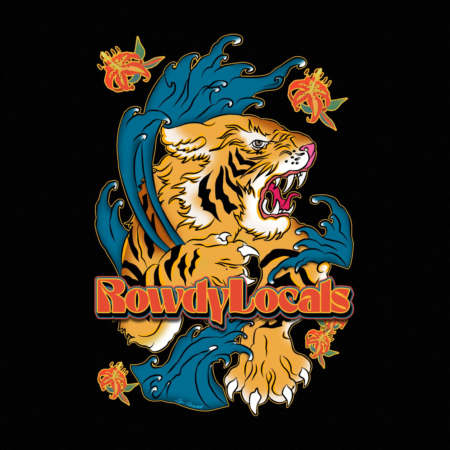 Rowdy Locals Tora Tiger Tee | Unisex T-Shirt