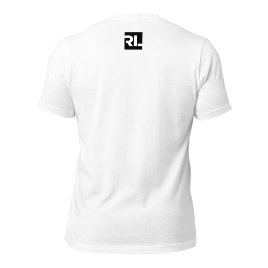 Rowdy Locals Minimalist Block White Tee | Unisex T-Shirt