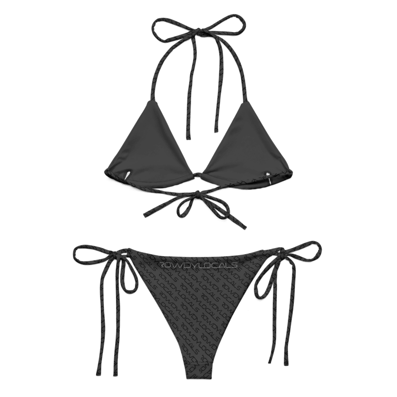 Rowdy Locals Eclipse Grey Recycled String Bikini | Sustainable Surf & Beachwear