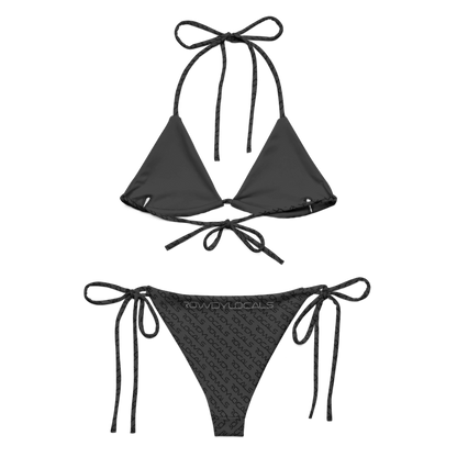 Rowdy Locals Eclipse Grey Recycled String Bikini | Sustainable Surf & Beachwear