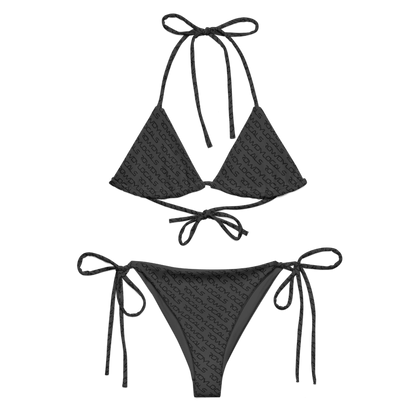 Rowdy Locals Eclipse Grey Recycled String Bikini | Sustainable Surf & Beachwear