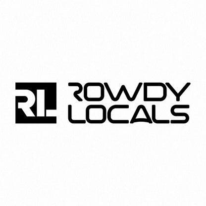 Rowdy Locals Minimalist Block White Tee | Unisex T-Shirt