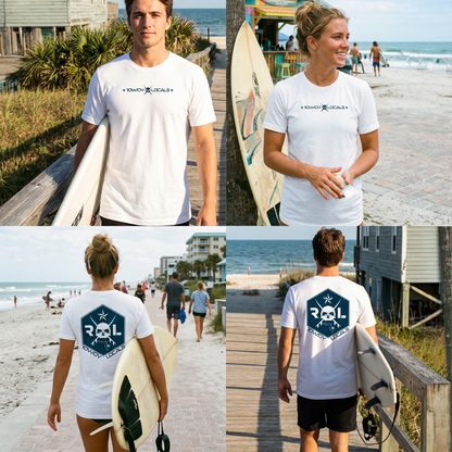 Rowdy Locals Skull and Surf Cross | Unisex T-Shirt