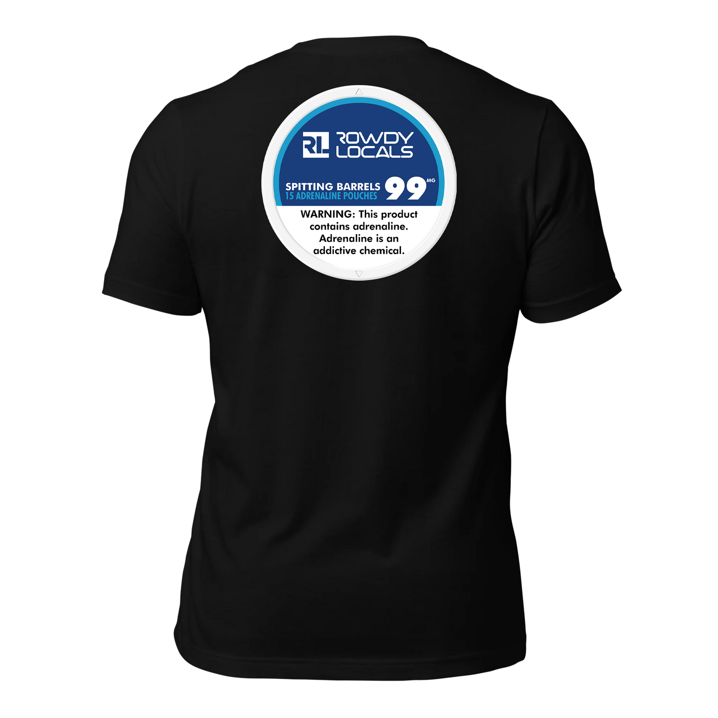 Rowdy Locals Spitting Barrels Black Tee | Unisex T-Shirt