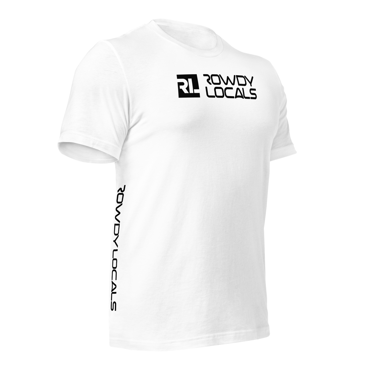 Rowdy Locals Minimalist Block White Tee | Unisex T-Shirt