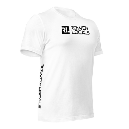 Rowdy Locals Minimalist Block White Tee | Unisex T-Shirt