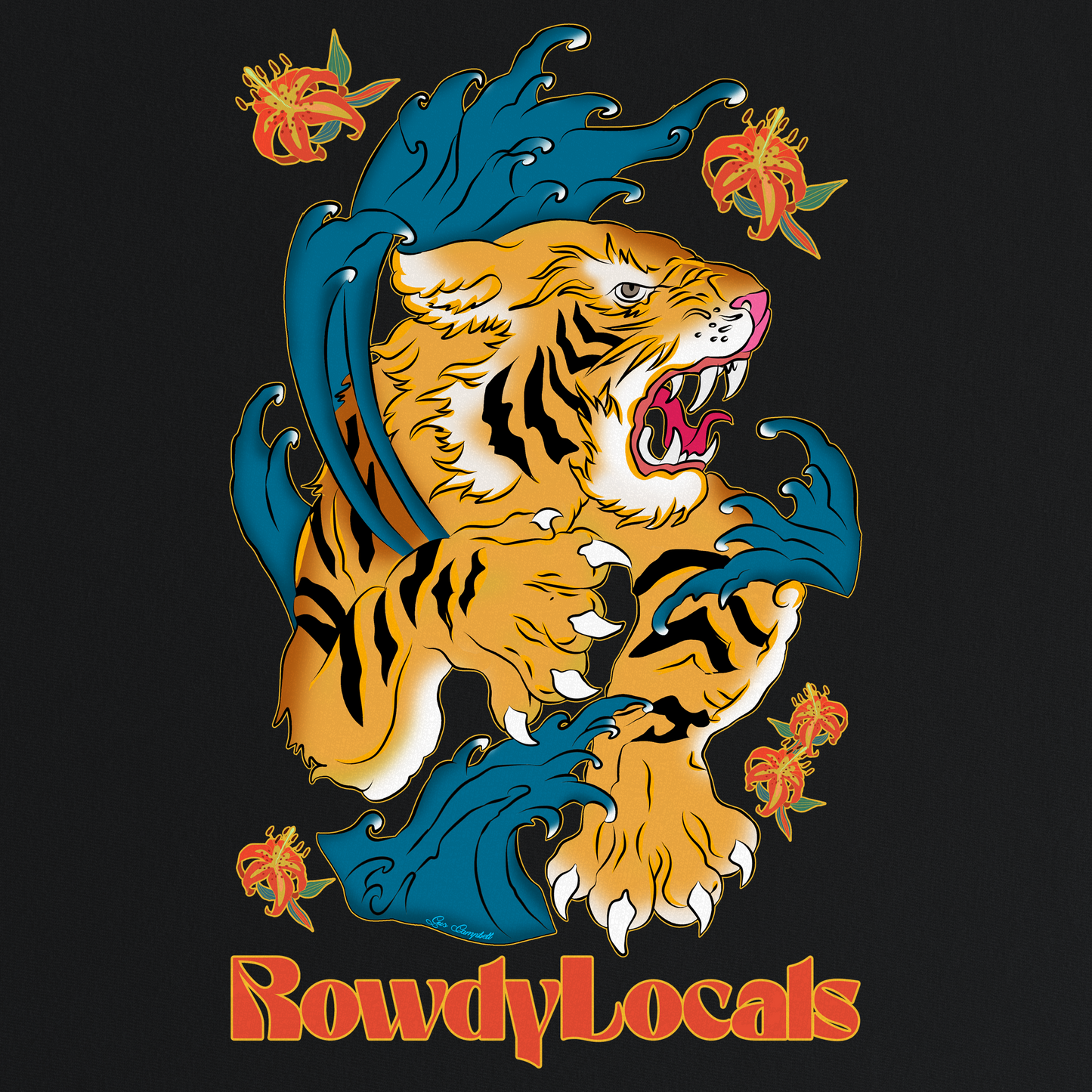 Rowdy Locals Tora Tiger Tee | Unisex T-Shirt