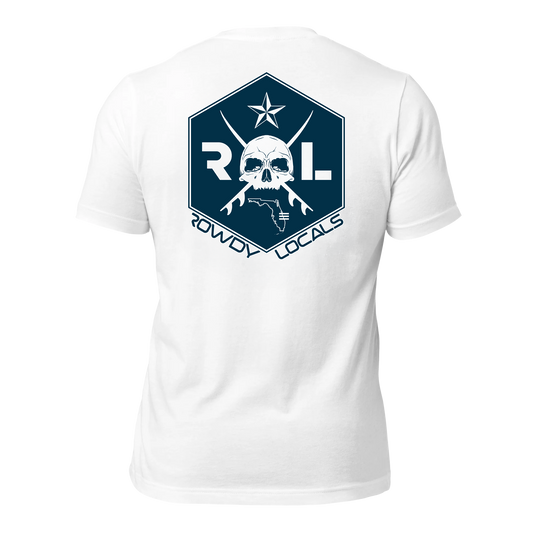 Rowdy Locals Skull and Surf Cross | Unisex T-Shirt