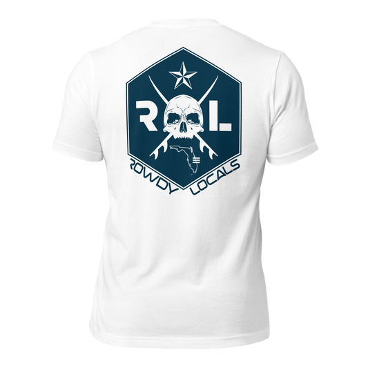 Rowdy Locals Skull and Surf Cross | Unisex T-Shirt